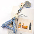 Small dog harness and leash set in nylon with quick-release buckles