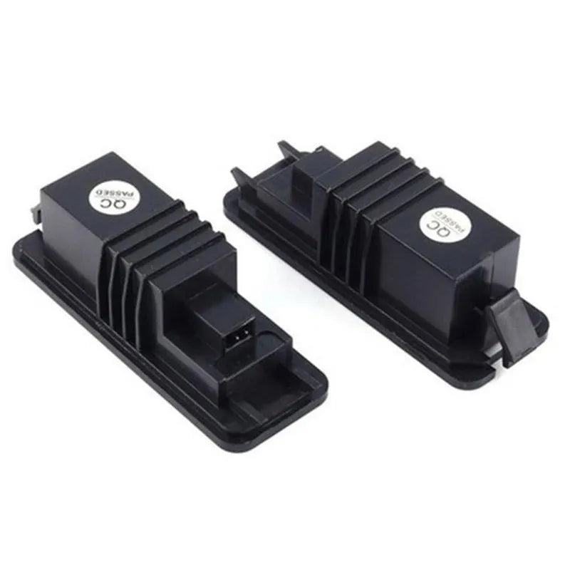 Pair of Volkswagen LED license plate light bulbs with SMD chips and connector for Golf, Polo, Phaeton.