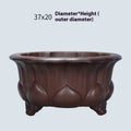 Purple sand succulent flower pot in antique Chinese style measuring 37x37x20cm