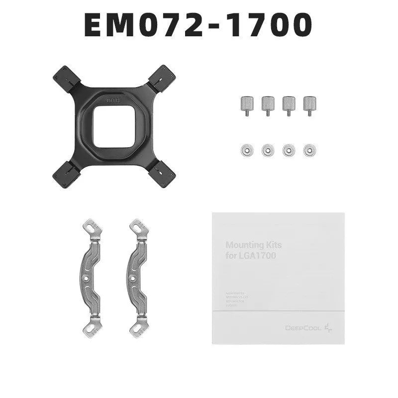 Element brand LGA 1700 CPU water cooling radiator fastener and cleaning alcohol bag.