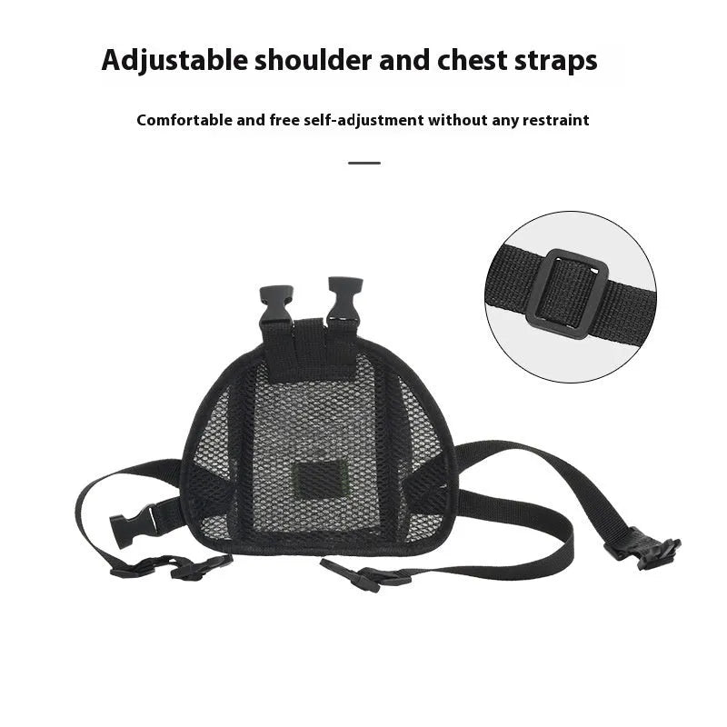 Solid-colour polyester dog backpack for portable pet carrying in black, blue, dark gray, or purple.