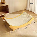 Sisal cat scratch board with woven texture in pastoral design, small and large size options
