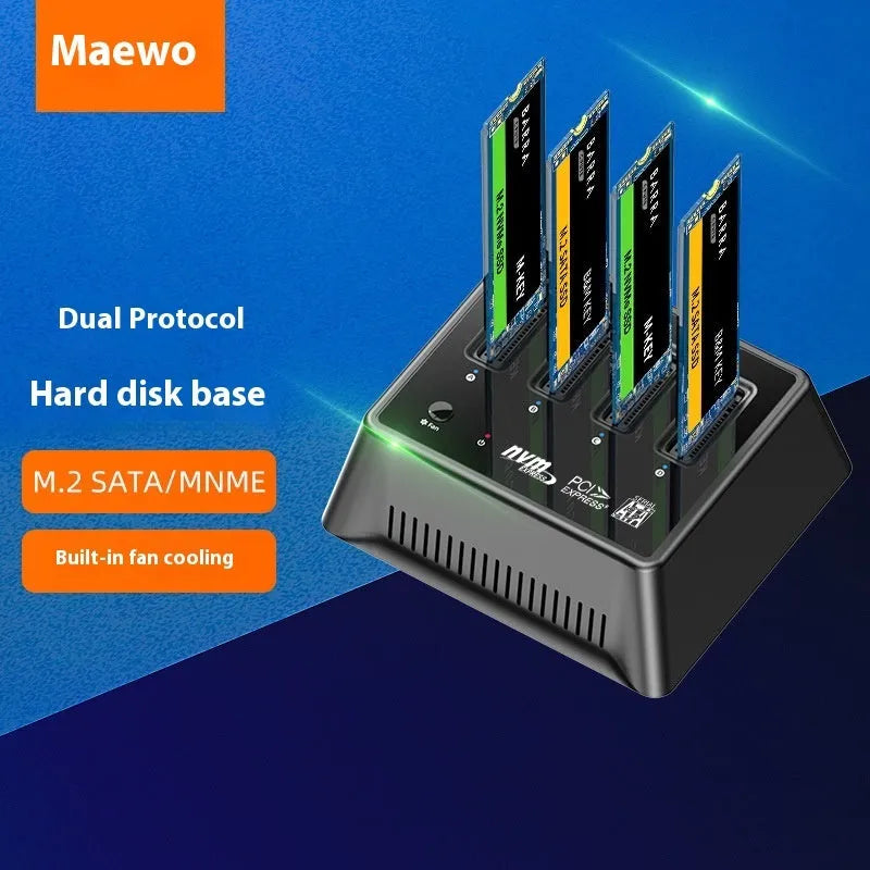 M2 dual protocol SSD aluminium alloy base enclosure on a desk, showing K30174P2 colour.