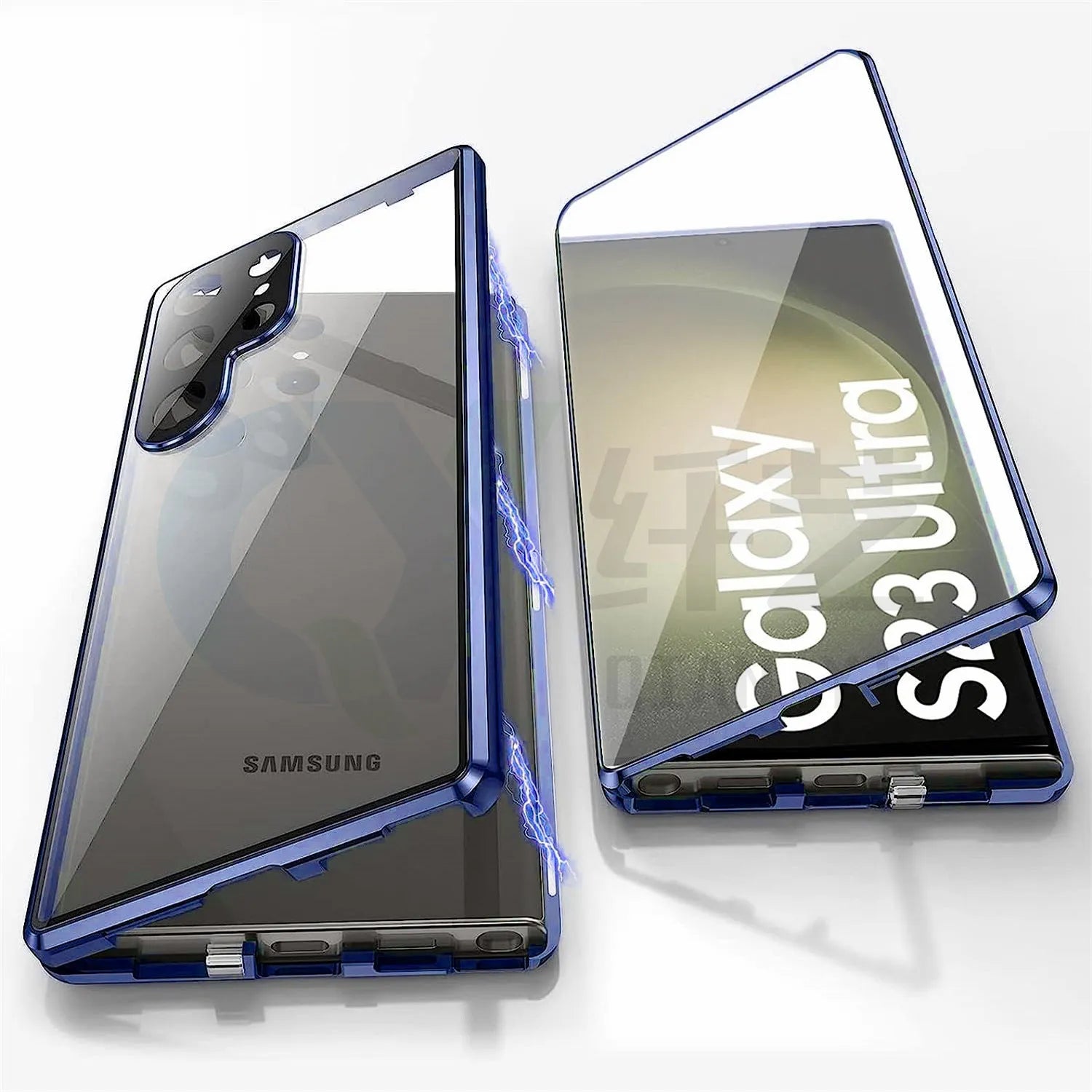 Metal magnetic phone case with mirror for Samsung Galaxy S24 Ultra in multiple colours