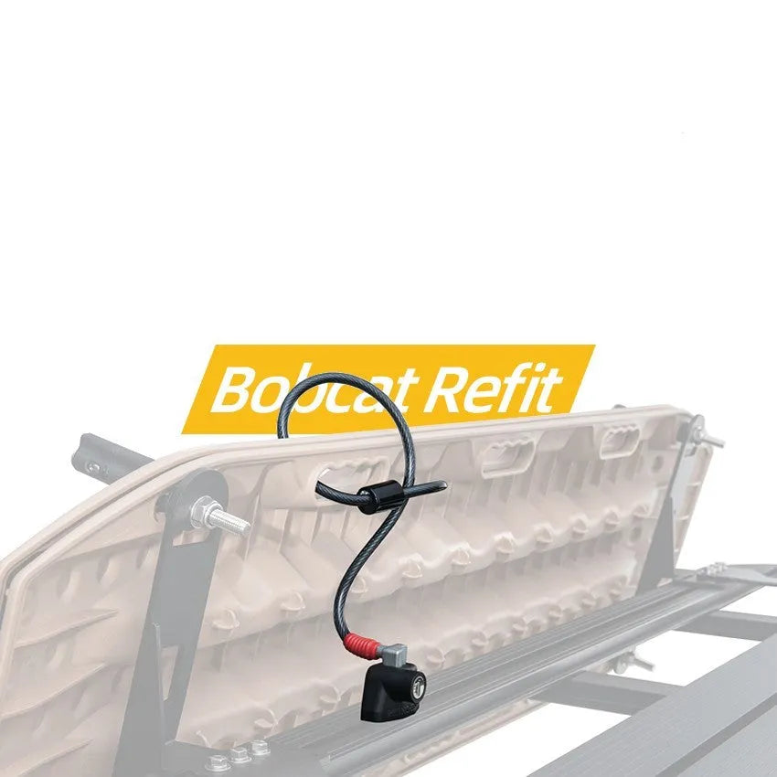 Roof platform steel cable lock with plastic sheathed steel strand in 600mm and 1200mm length options