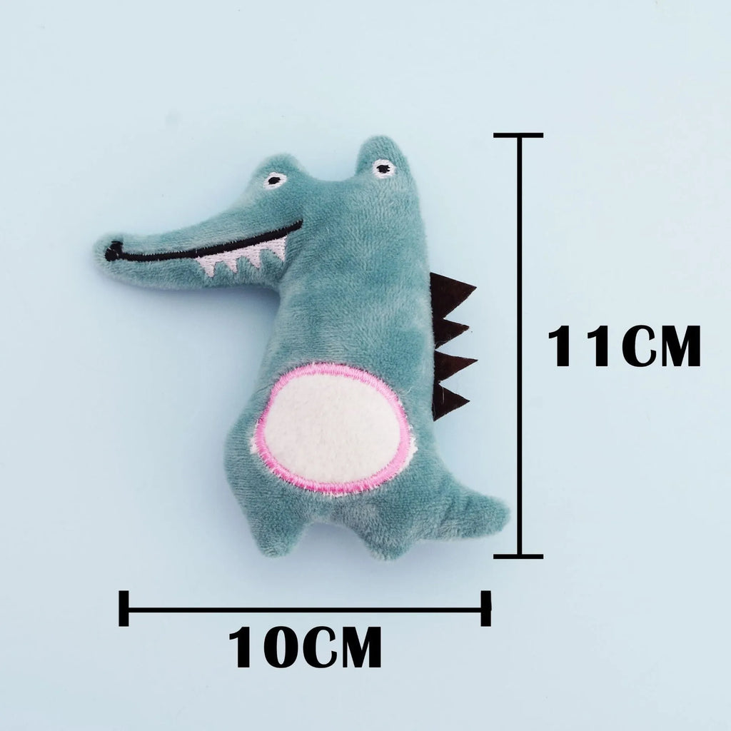 Cat voice interactive plush dinosaur cat toy with sounding airbag, green crocodile colour option