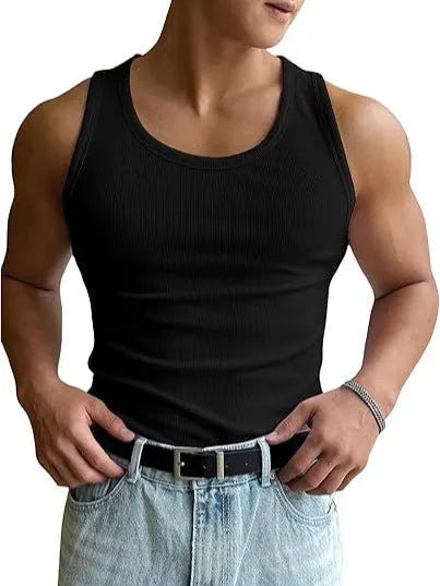 Men's tight fit polyester sports t-shirt with wool lining, shown in multiple colour options.
