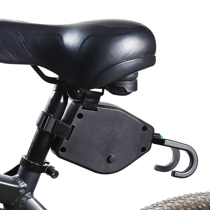 Black plastic and resin bicycle trailer rope for connecting child trailers to adult mountain bikes
