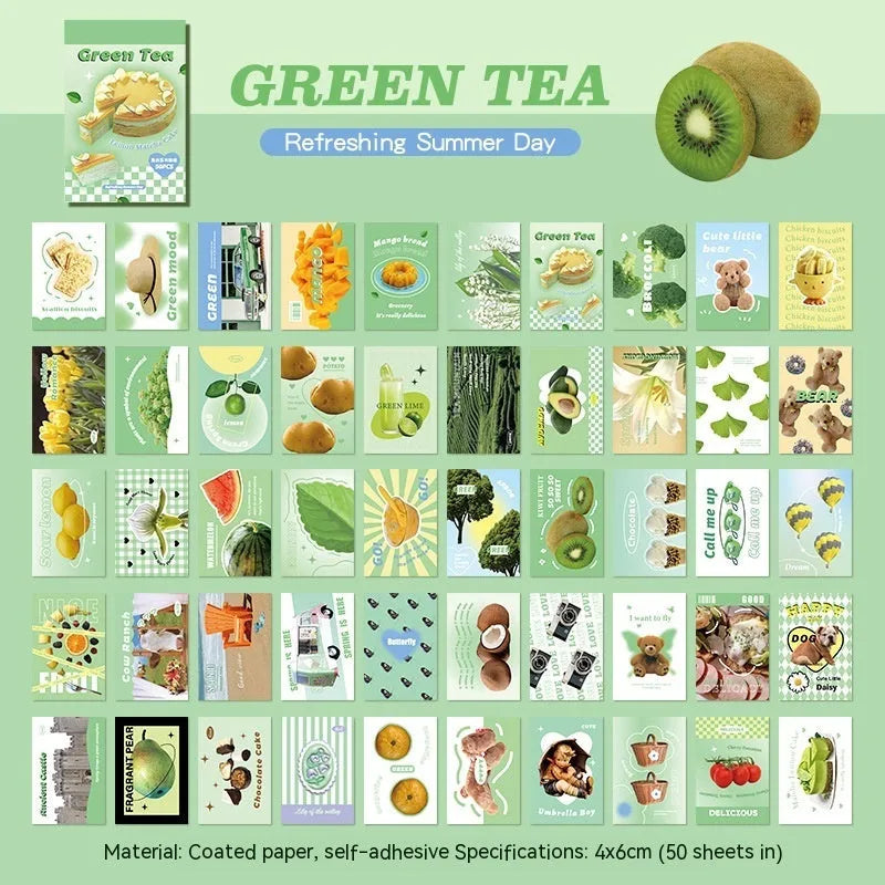 American retro cartoon sticker book open to show colourful adhesive sheets.