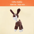Bite-resistant plush puppy toy showing donkey, rechargeable duck, elephant, and dog styles