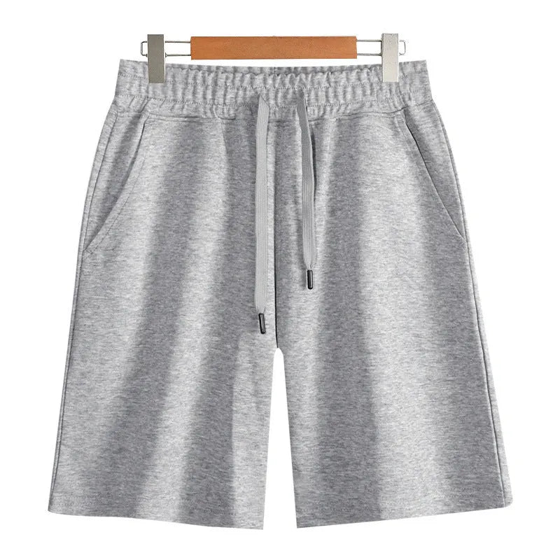 Cotton summer shorts with micro-elastic fabric in straight cut design showing colour options