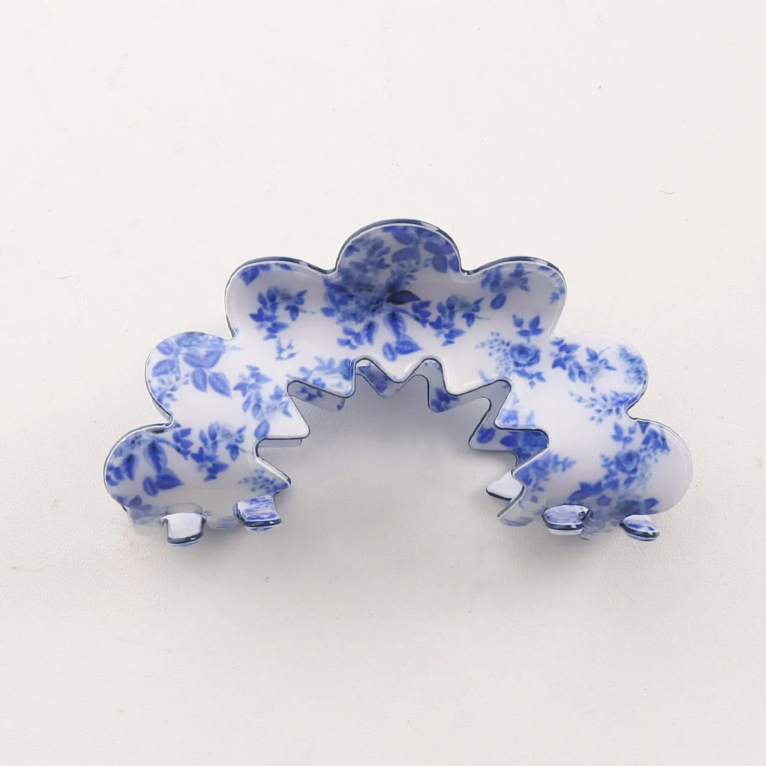 New Wave Grip Blue Series PVC barrette, asymmetric design for women, back head hair clip in natural style, multiple colour options
