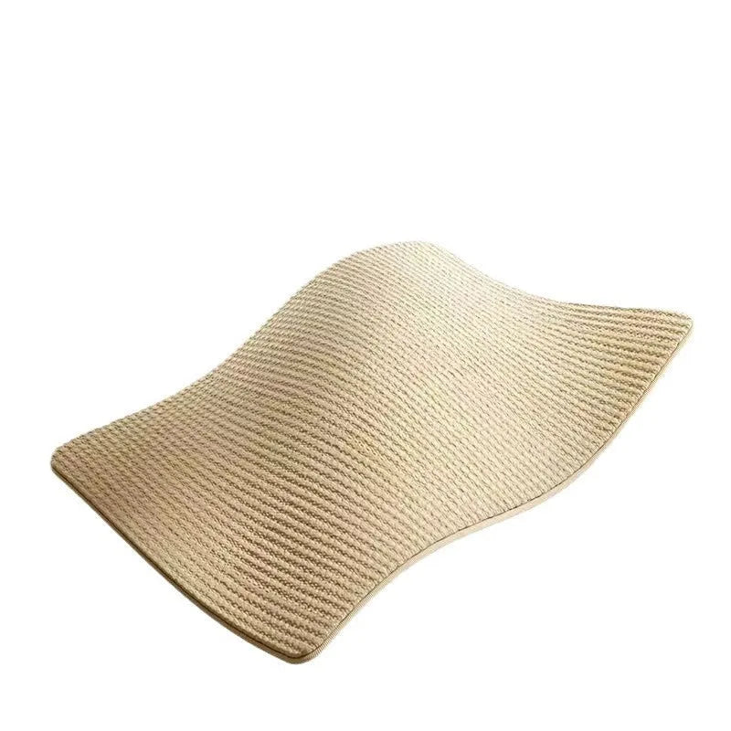 Sisal cat scratch board with woven texture in pastoral design, small and large size options