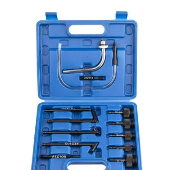Automatic transmission oil refuelling kit with thirteen fittings and wave box connector