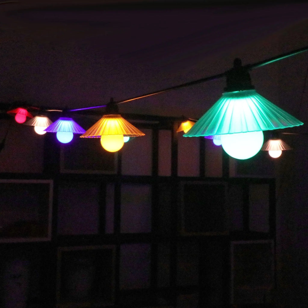 Flower shape LED outdoor string lights with IP65 waterproof rating for courtyard and camping