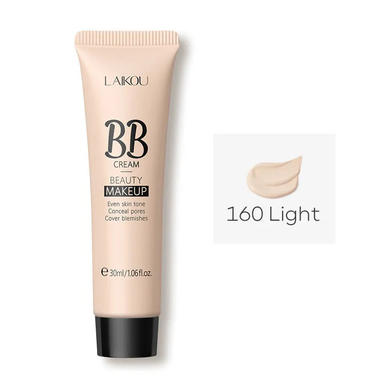 30ml tube of Natural Makeup BB cream in nine shades from Ivory White to Brown.