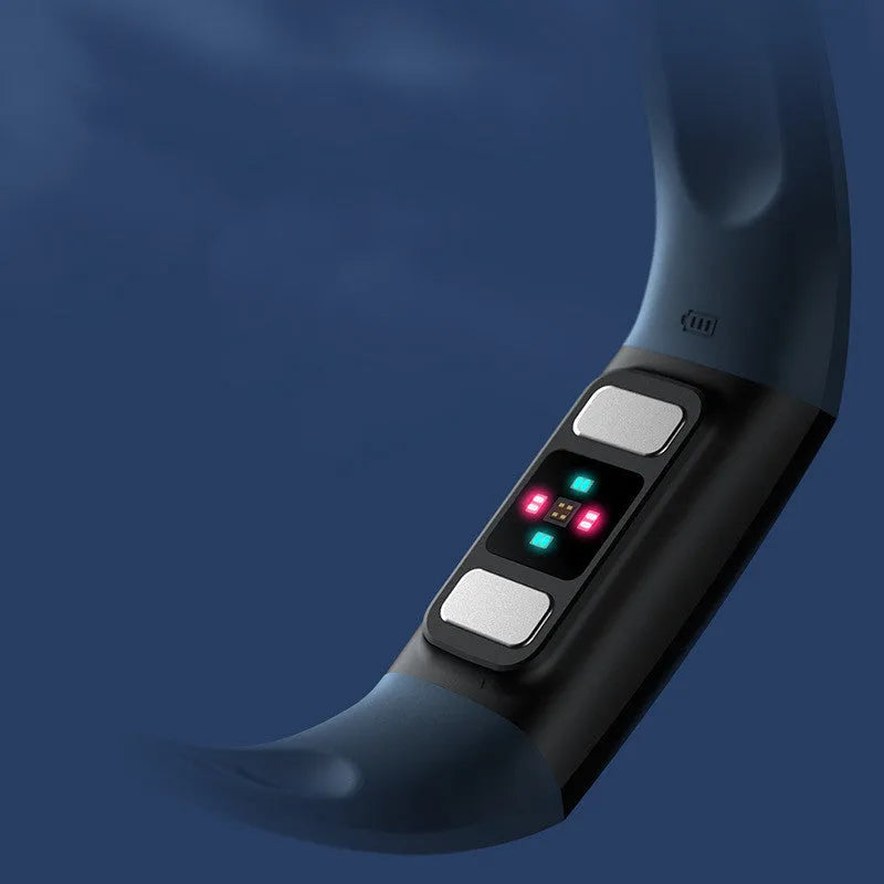 Y6 Black smart bracelet with 1.1-inch screen for blood pressure, ECG, and blood oxygen monitoring