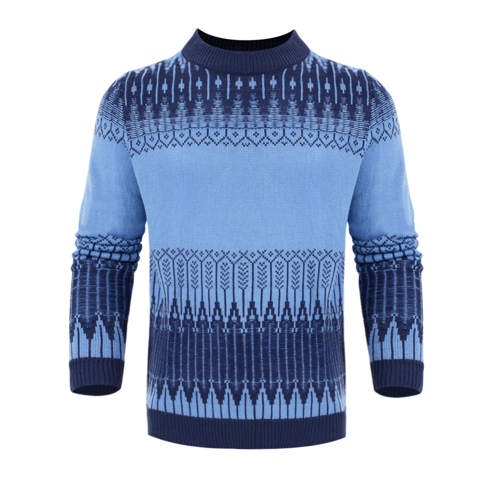Men's knitted pullover sweater with long sleeves for autumn and winter wear