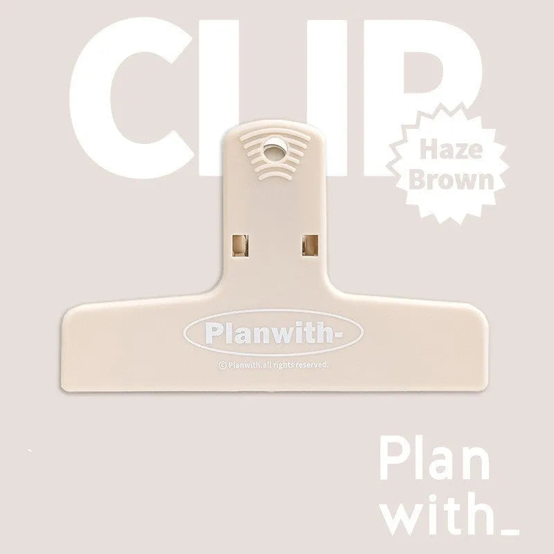 Japanese wind cream file design magnetic ledger clip for bills and documents with blue colour option