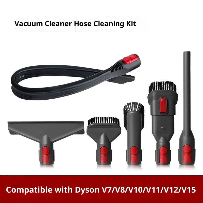 Dust removal brush converter multifunctional suction head set with storage clip for vacuum accessory organisation