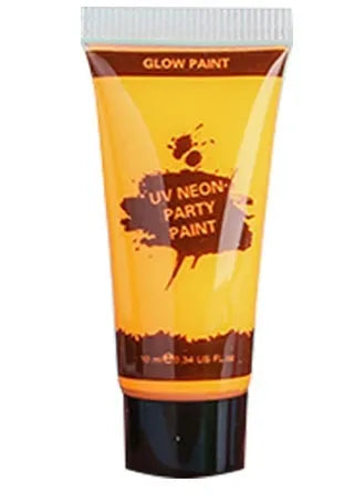 25ml plastic squeeze tube of neon green face paint and body paint with non-toxic gouache formula