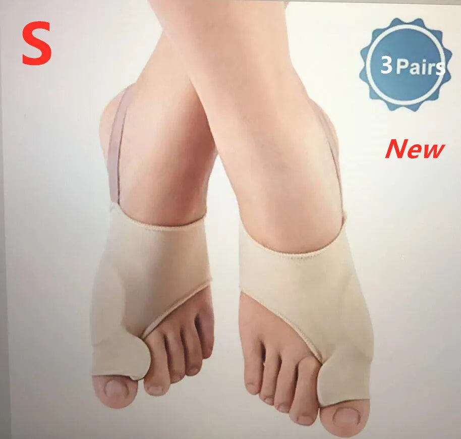 Corrective toe socks with silicone gel toe separator and bunion pad on a stretch fabric base.