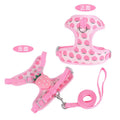 Reflective chest strap vest-style small dog walking lead in avocado colour with hand holding rope