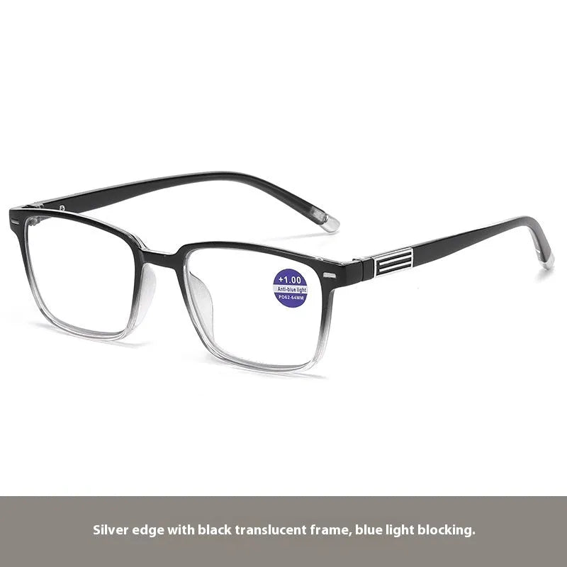 Multifocal photochromic reading glasses with anti blue light protection in various frame styles