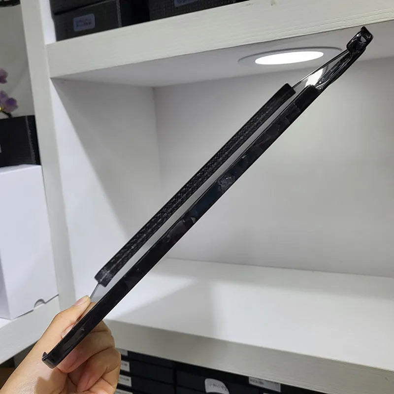 Real carbon fibre hard protective case for Apple iPad Pro 11 tablet in a matte finish.