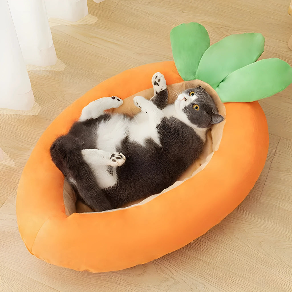 Carrot cartoon design double-sided cloth pet litter mat for dogs