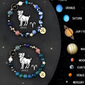 Set of two beaded bracelets made from natural stone, representing Chinese zodiac signs.