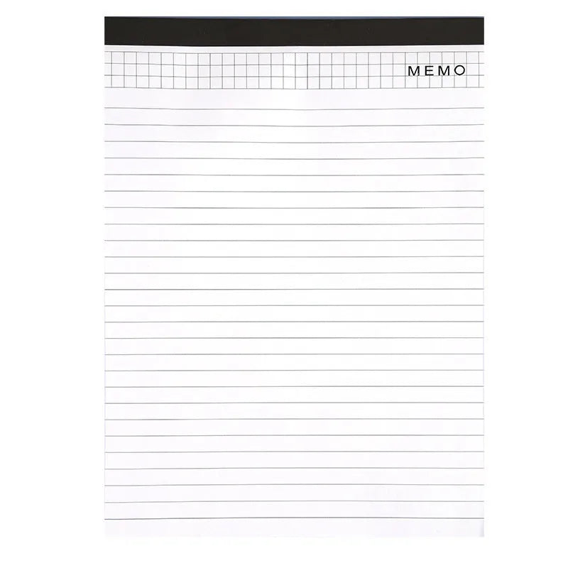 A4 tearable grid notebook with ivory white pages and paper cover for meeting minutes