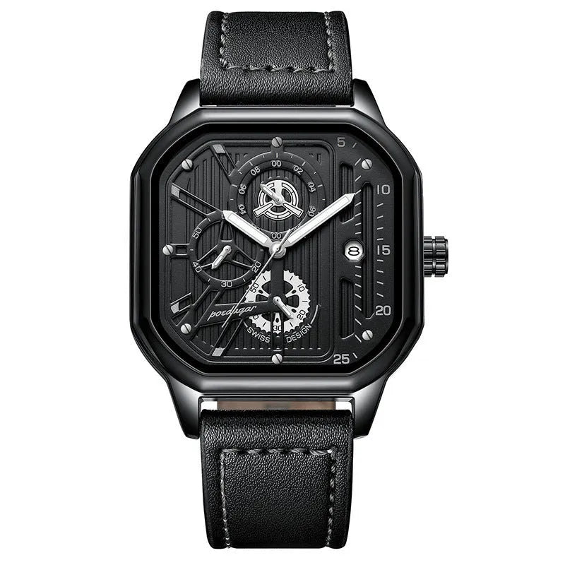 Men's sports quartz watch with 8mm thick belt-style strap in multiple colour variations