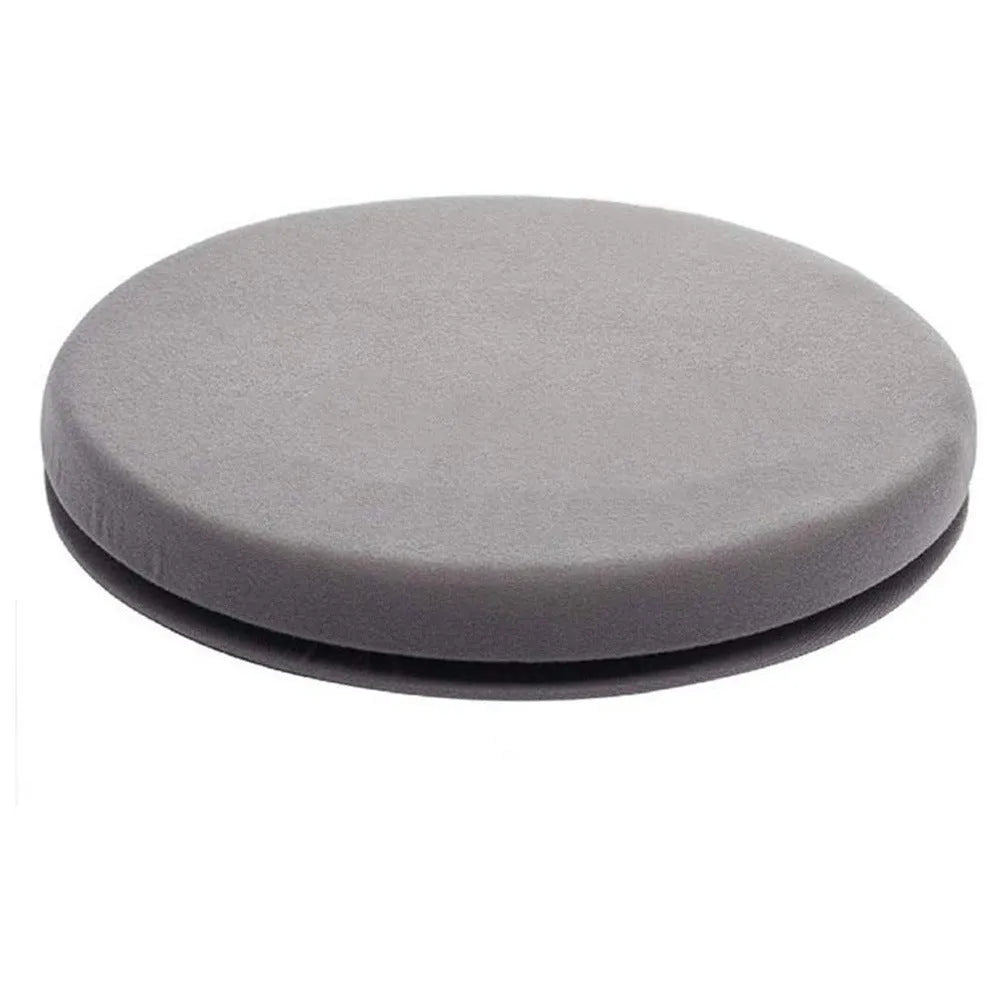 360-degree rotating car seat cushion with removable plush cover on a car seat