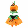Halloween pumpkin double-sided dog cloak cat costume in plush fabric