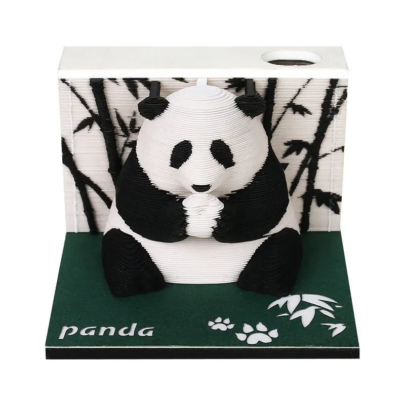 3D sticky note paper carving notepad with tear-off pages and decorative ornament design
