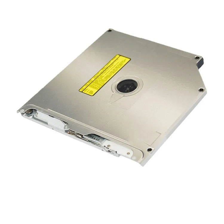 Silver aluminium internal optical drive for MacBook Pro 13 inch laptop with SATA connector.