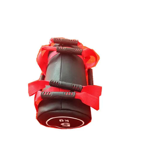 Flat white PVC fitness sandbag training weight for strength conditioning