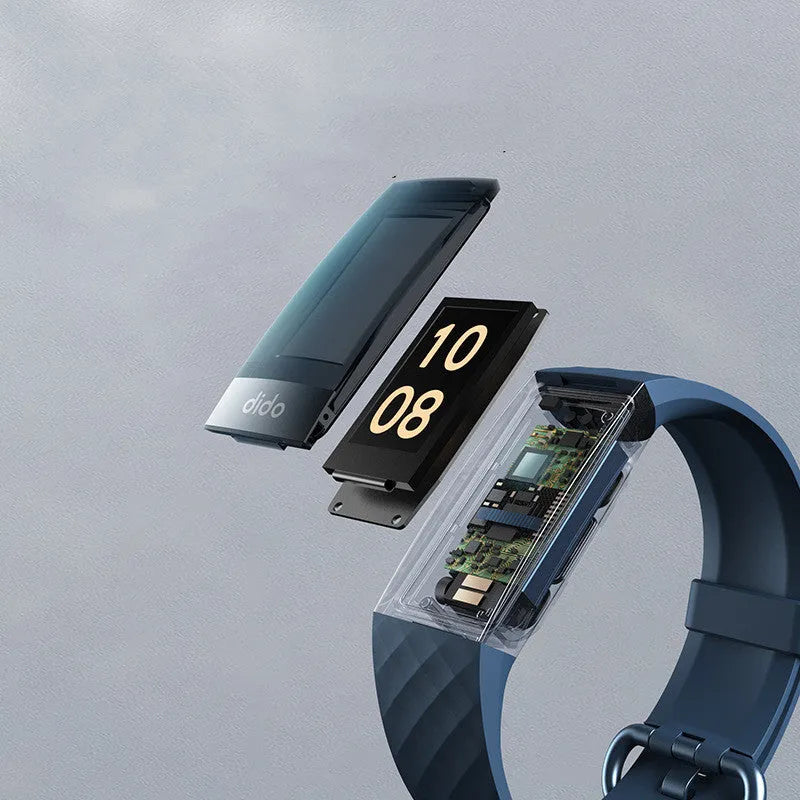 Y6 Black smart bracelet with 1.1-inch screen for blood pressure, ECG, and blood oxygen monitoring