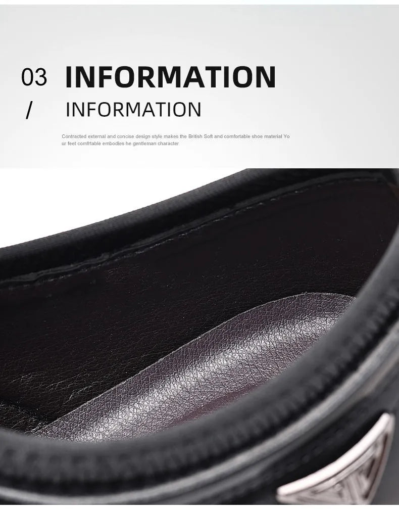 Plus size mens casual leather shoes artificial pu upper rubber sole wedge heel round toe