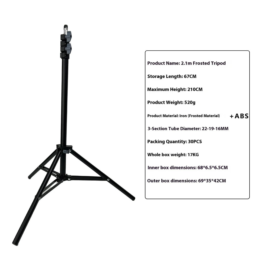 Tripod light stand for floor photography with mobile phone holder and adjustable height options