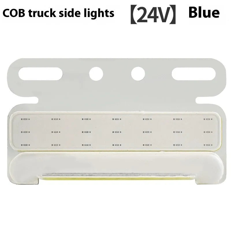 COB LED truck side marker light with aluminium housing in red, yellow, green, blue, or white.