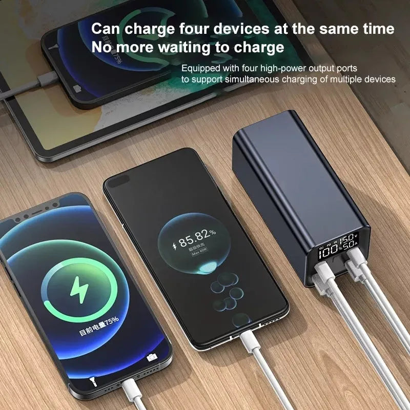 65W metal power bank with 20000mAh capacity for laptop charging