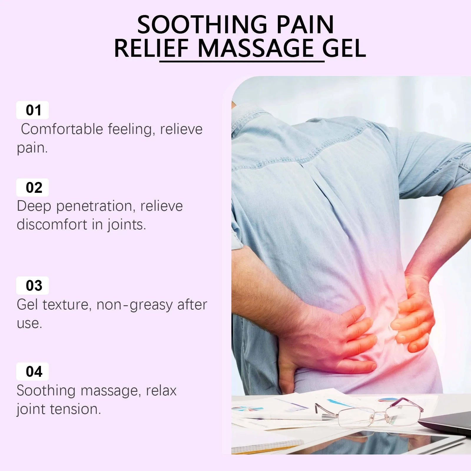 100g tube of joint and knee massage gel for daily body care application