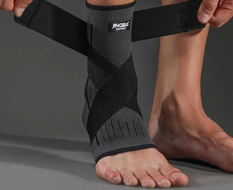 Sports ankle support for basketball running mountaineering in orange black green colours