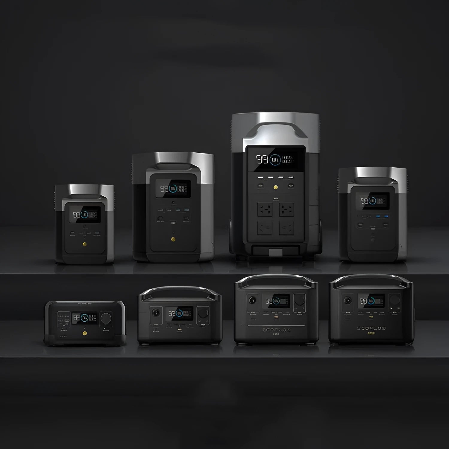 RIVER Pro 720Wh portable power station with multiple output ports on front panel
