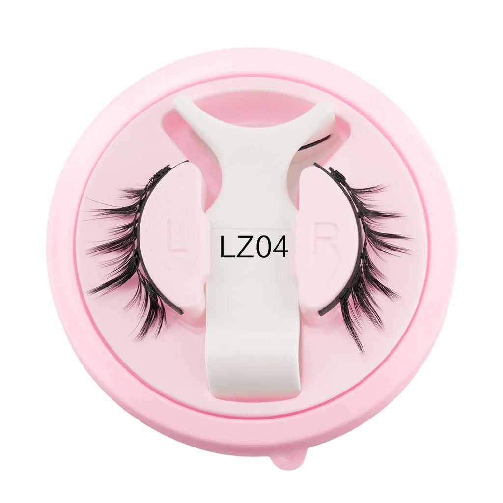 Reusable waterproof glue-free false eyelashes in artificial fibre with thick natural appearance