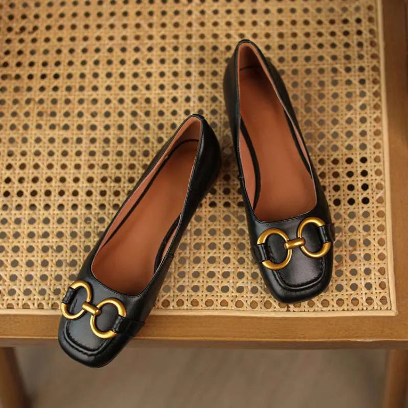 Women's Wanwan Lei style Mary Jane pumps with square toe and shallow mouth design in various colours