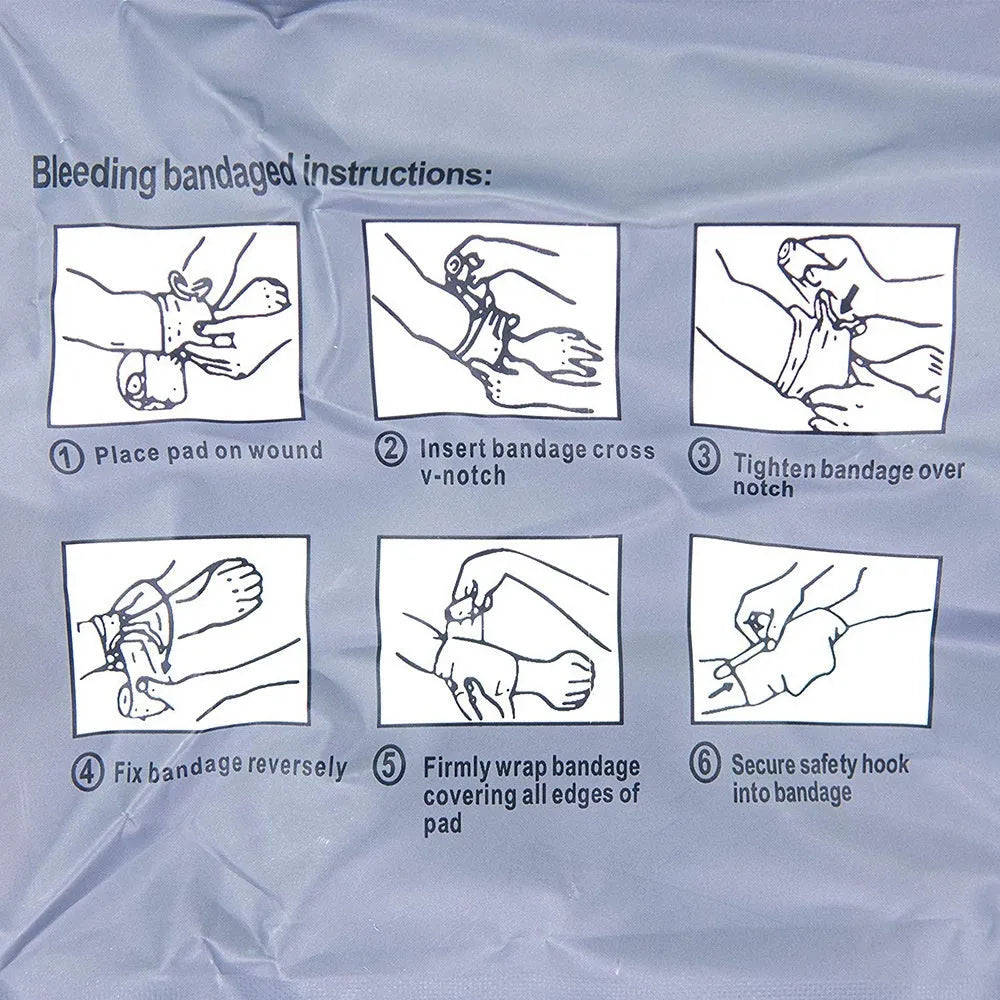 Training hemostatic bandage tactical gauze tape in 4-inch and 6-inch sizes for outdoor first aid practice
