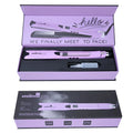 Mini steam spray hair straightener in purple, rose red or champagne colour with steam mist function